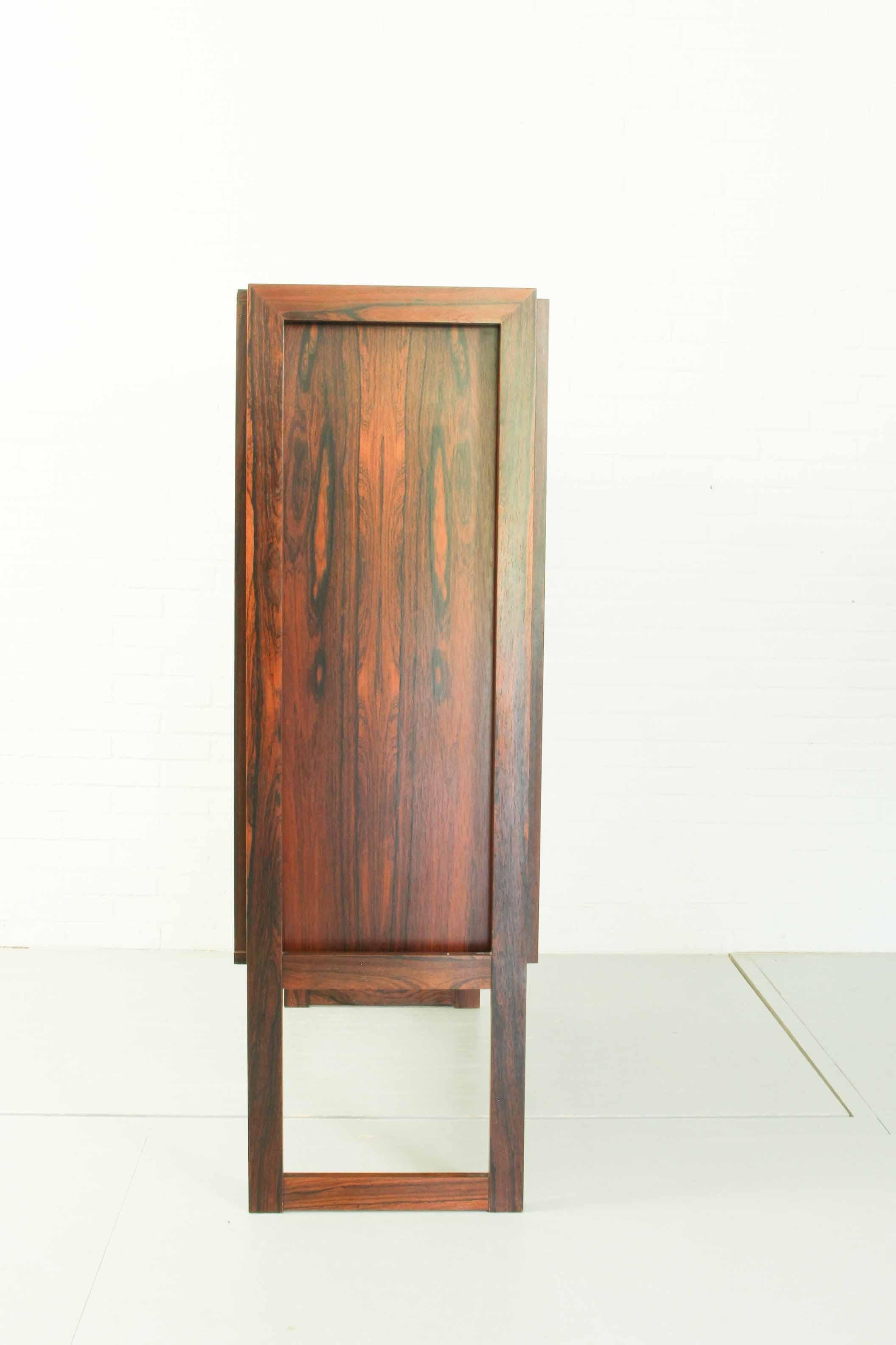 20th Century Highboard “Malmo” Within Wood Frame, Executed in Rio Palissander, 1960s