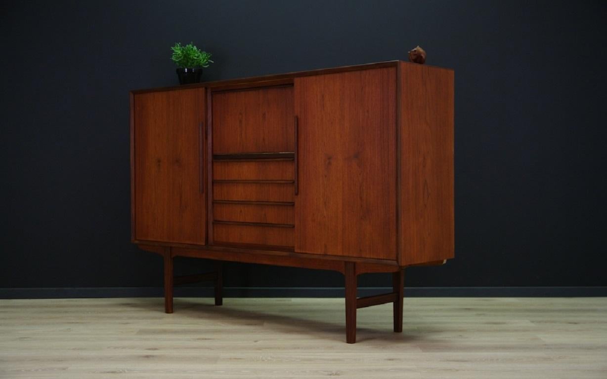 Scandinavian Modern Highboard Midcentury Teak Danish Design Retro For Sale