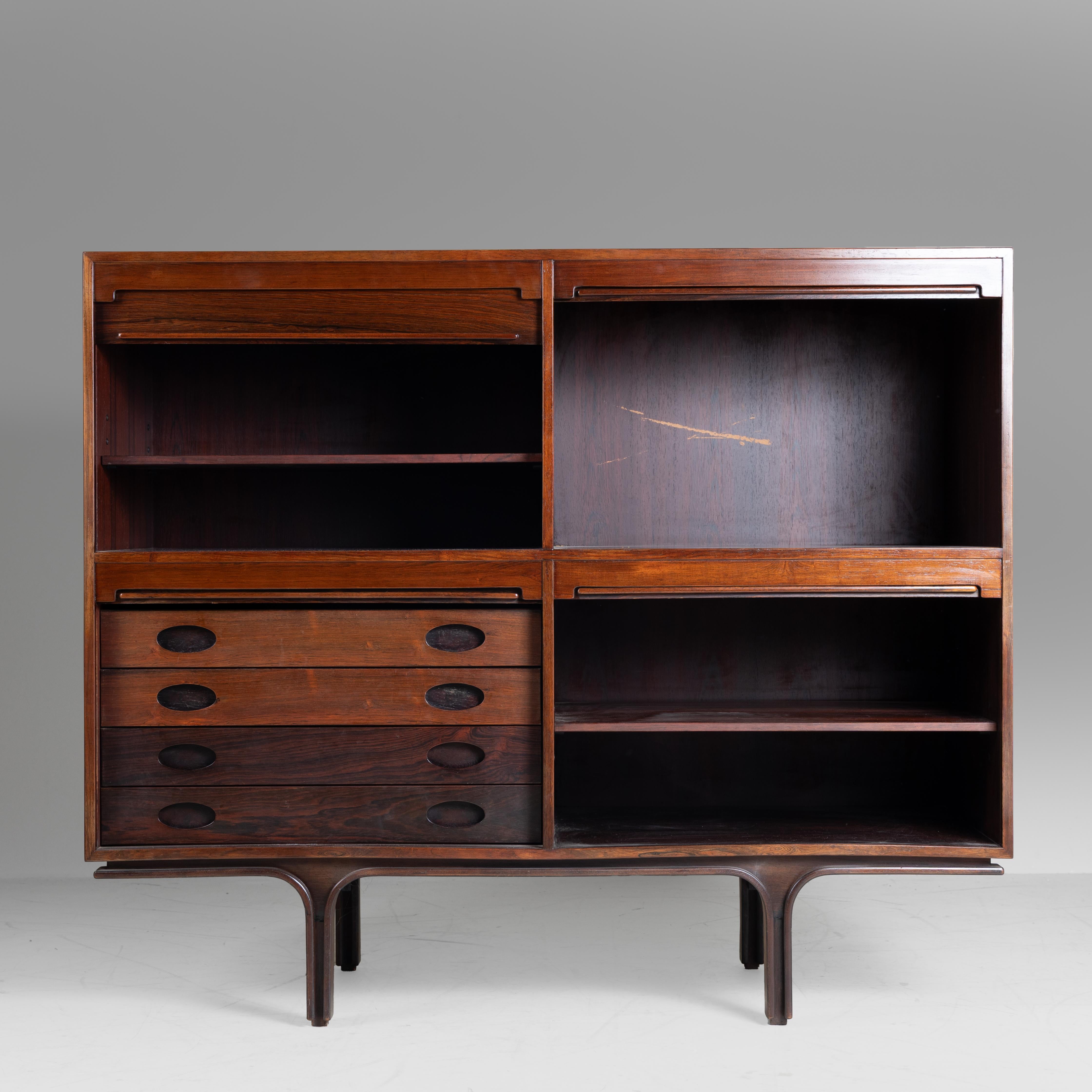 Highboard Mod. 504 Gianfranco Frattini Bernini 1960 Mid-Century Holz (Italian) im Angebot
