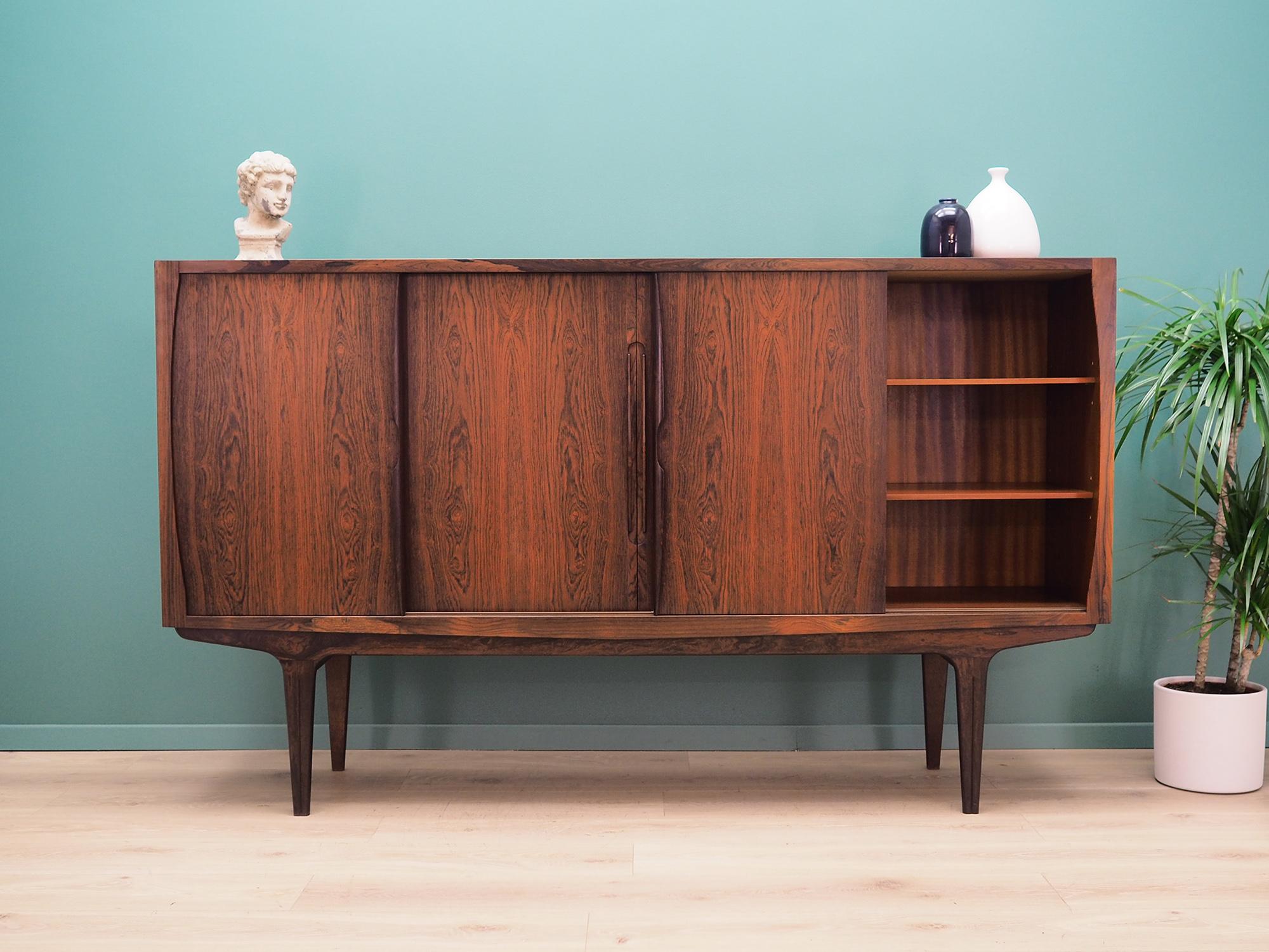 Scandinavian Modern Highboard Rosewood, Danish Design, 1970s For Sale