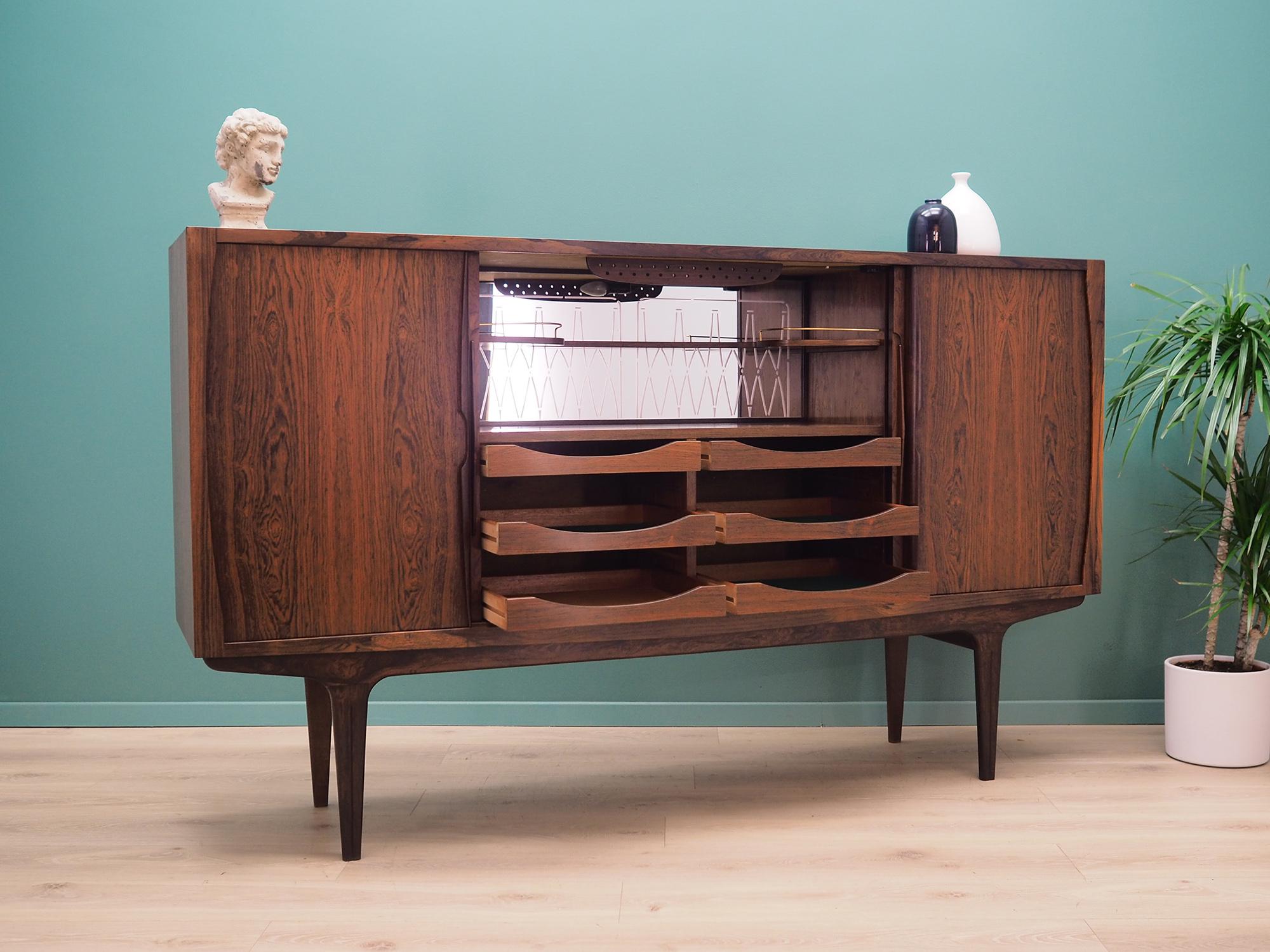 Late 20th Century Highboard Rosewood, Danish Design, 1970s For Sale
