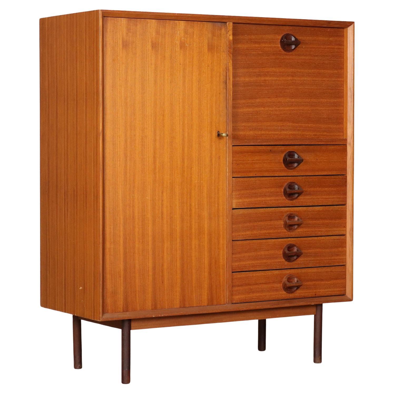 Highboard, Teakholz, 1960er-Jahre