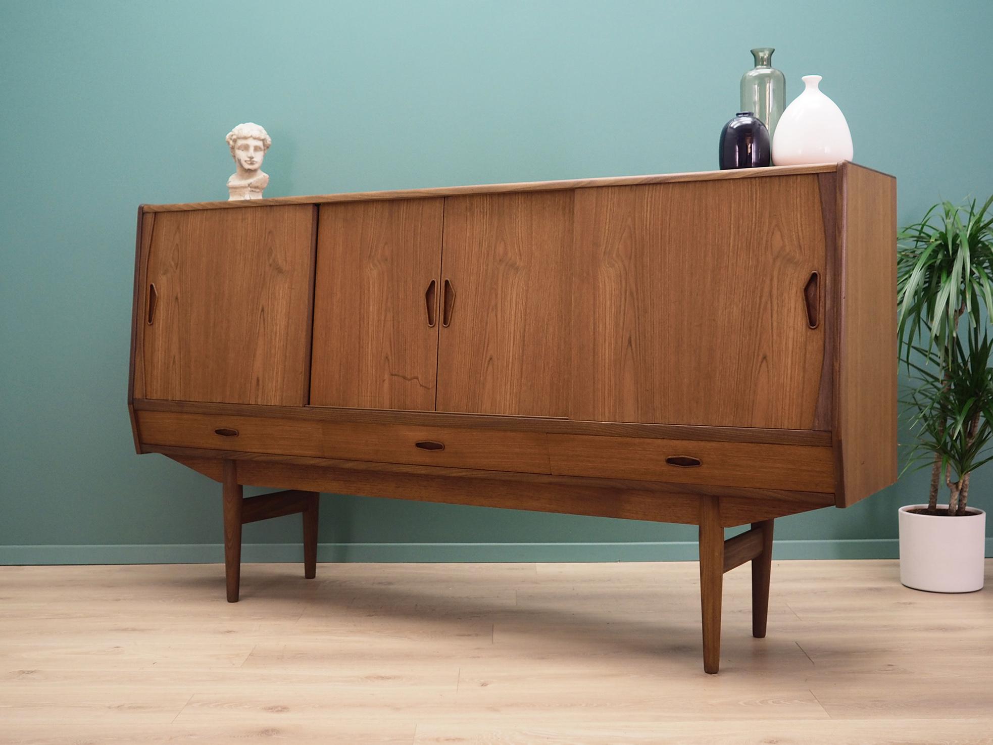 Late 20th Century Highboard Teak, Danish Design, 1970s For Sale