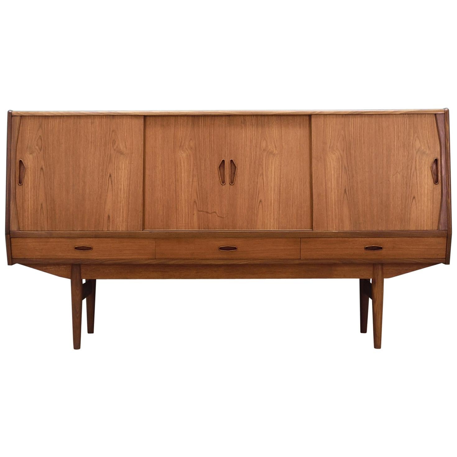 Highboard Teak, Danish Design, 1970s For Sale