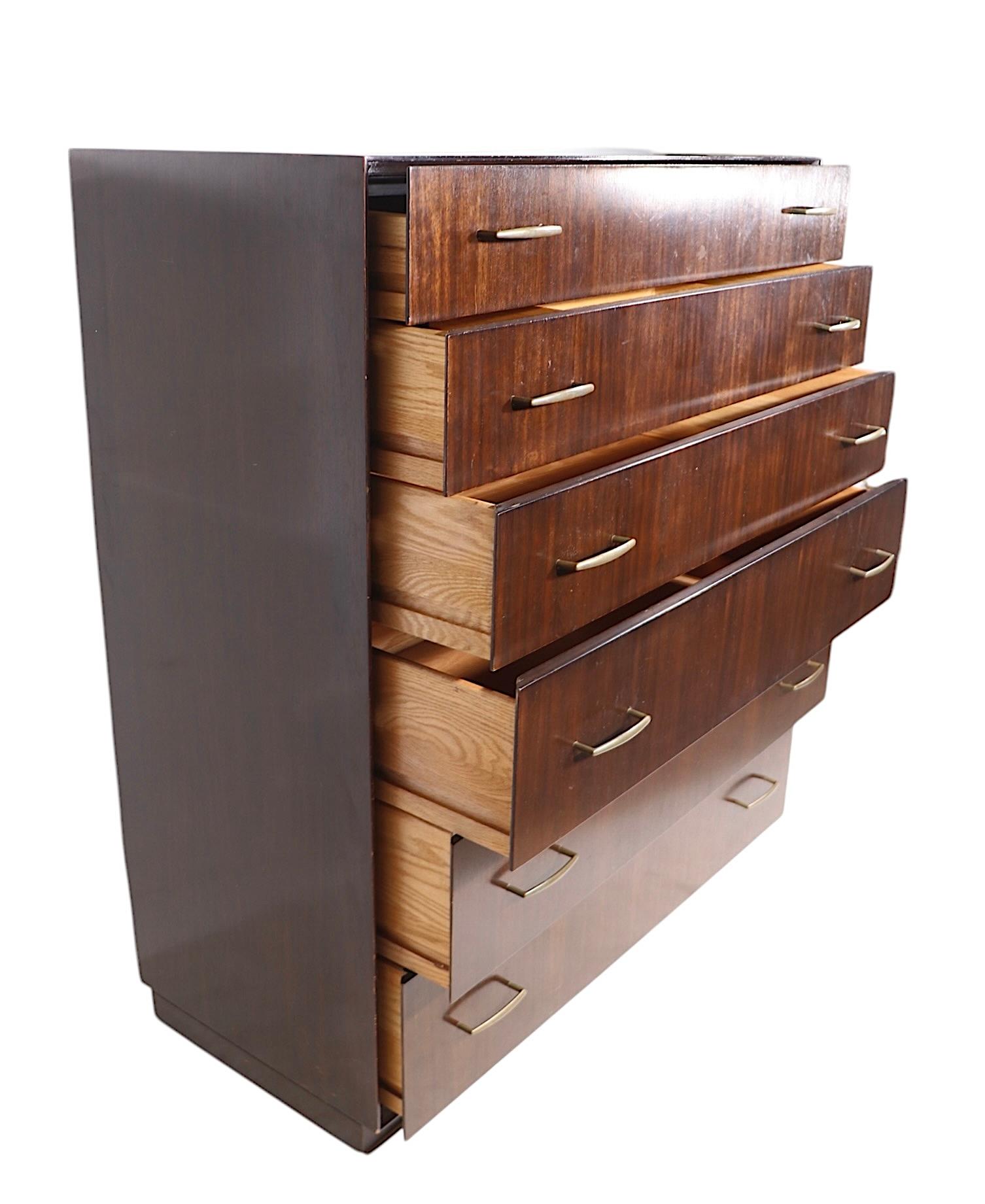 Cassettiera Highboy di Directional Custom Collection c. 1970 in vendita 2