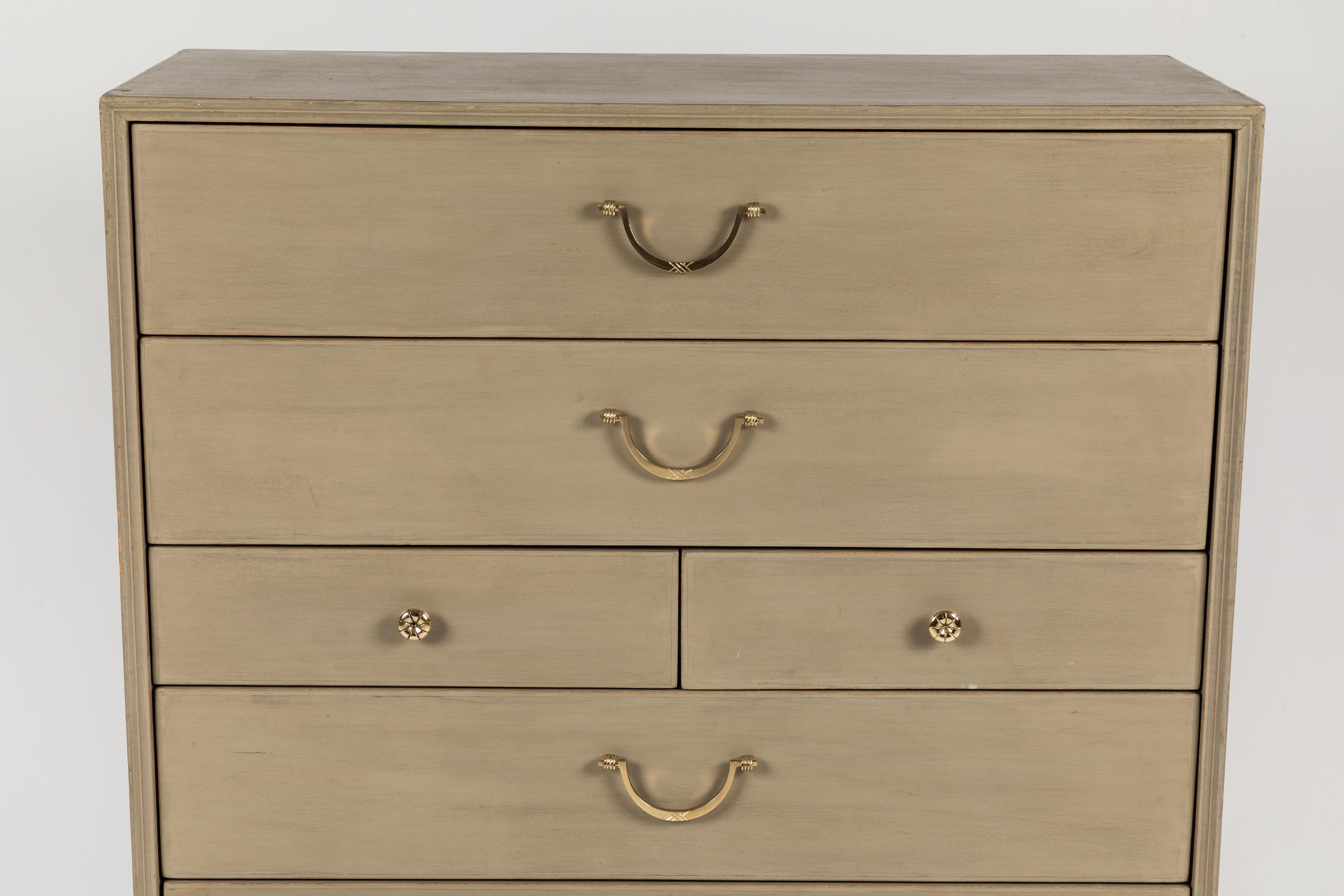 Mid-Century Modern Highboy Chest of Drawers by Tommi Parzinger