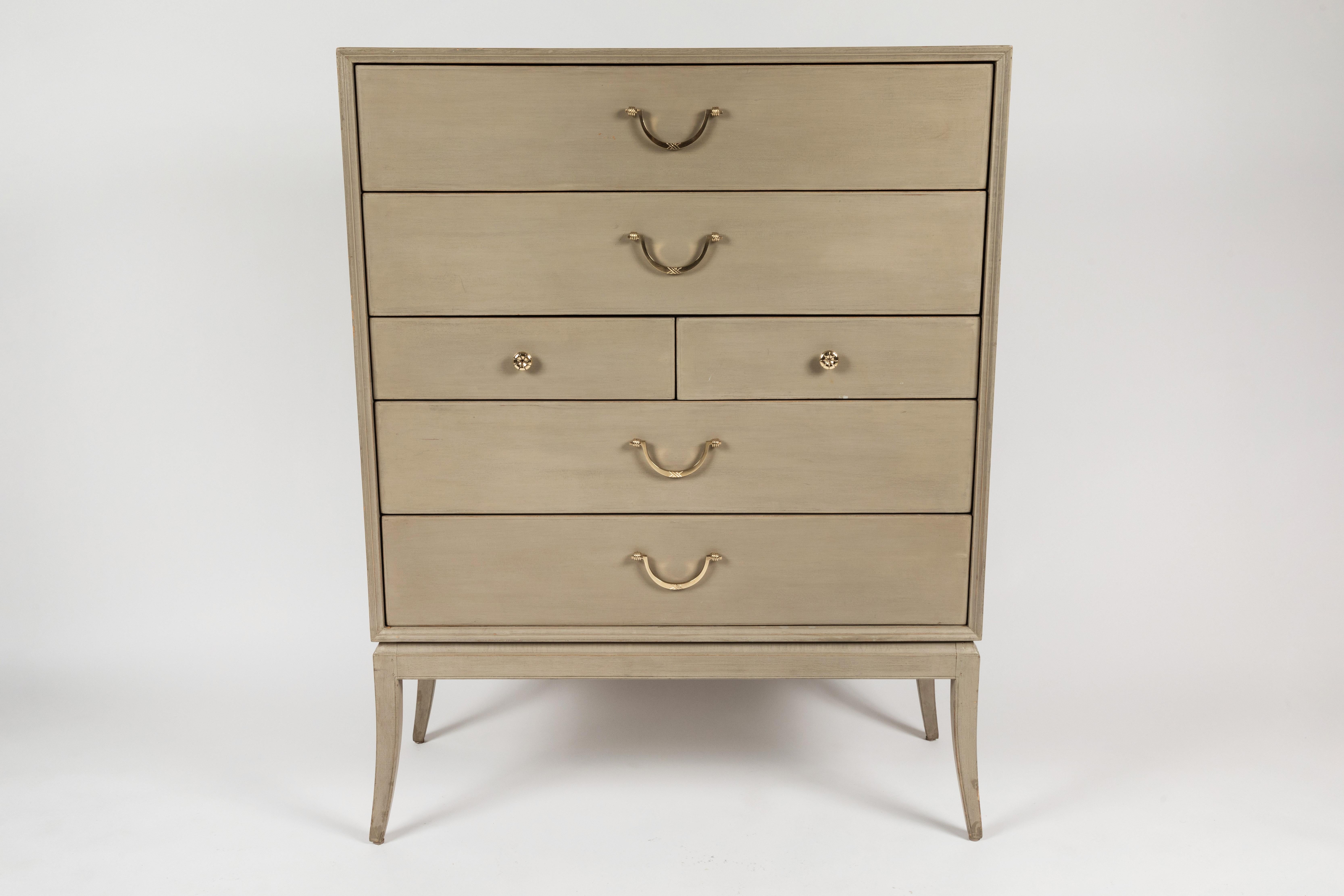 Highboy Chest of Drawers by Tommi Parzinger In Good Condition In Palm Desert, CA