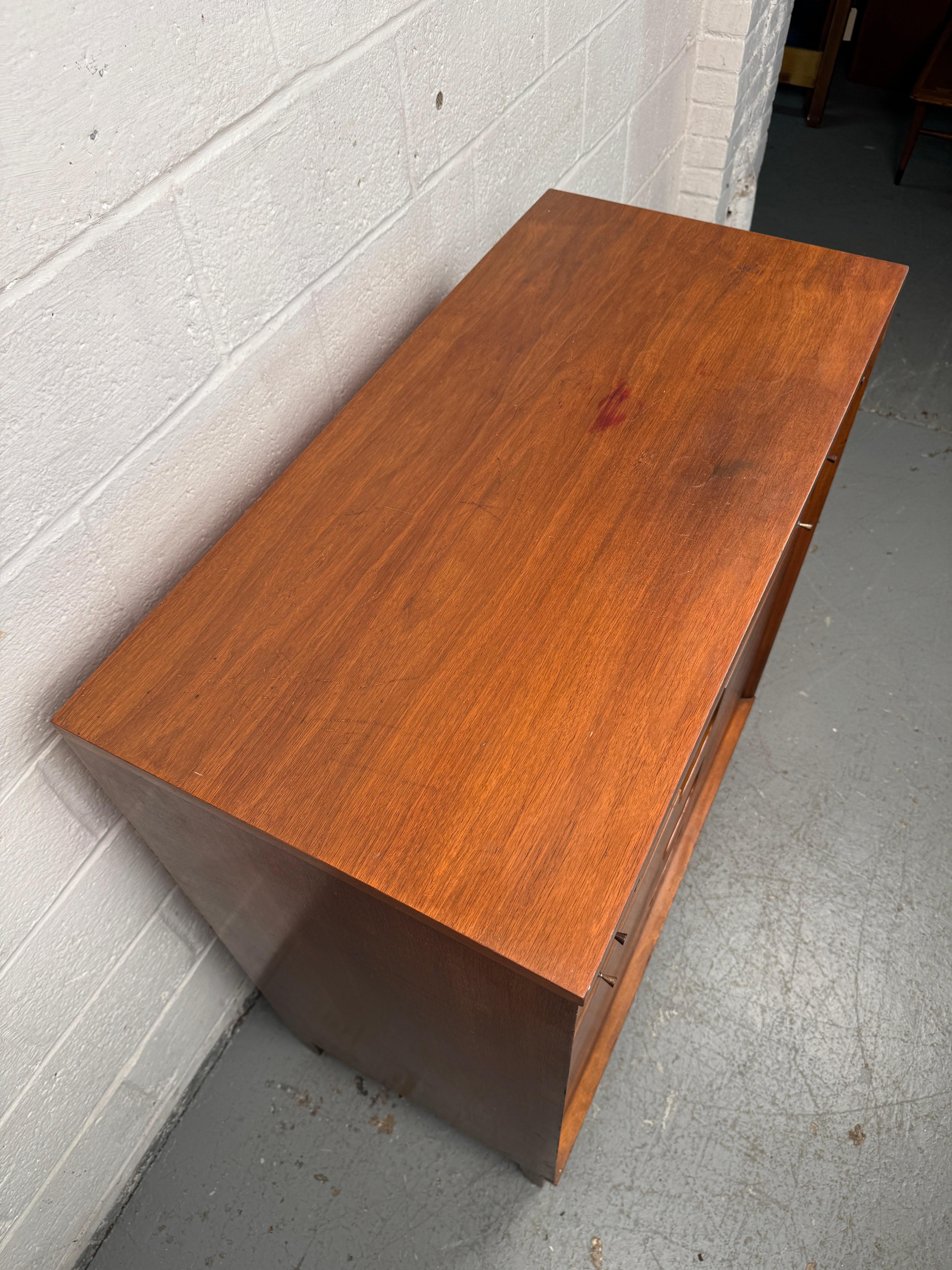 Walnut Highboy Dresser by Basic Witz Furniture For Sale