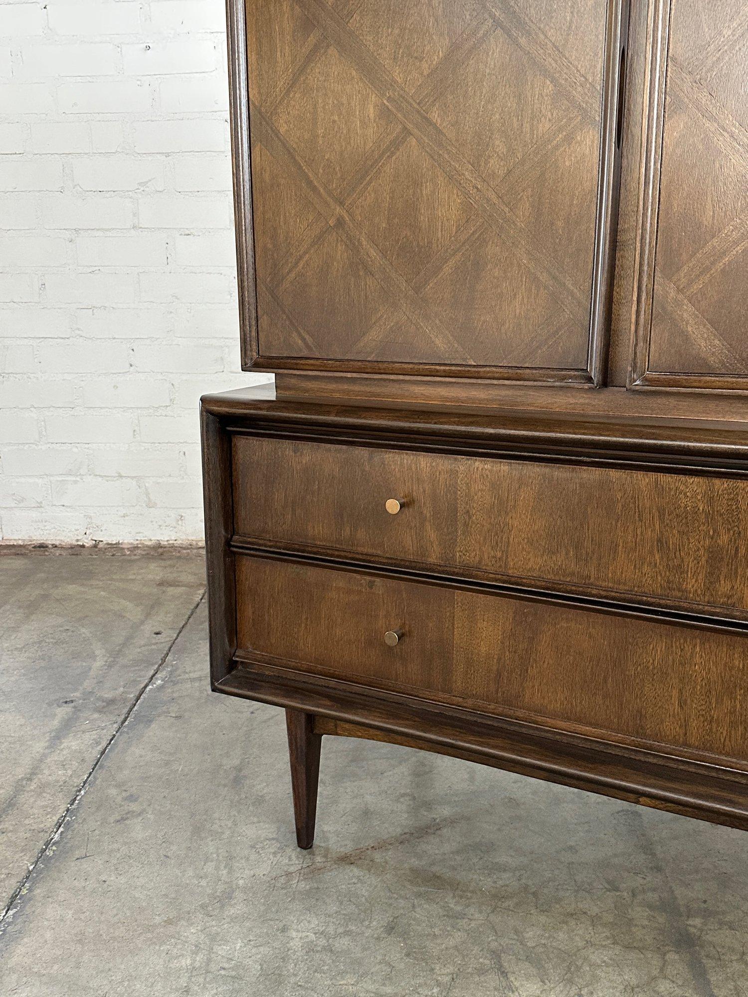 Mid-20th Century Highboy Dresser by United Furniture For Sale
