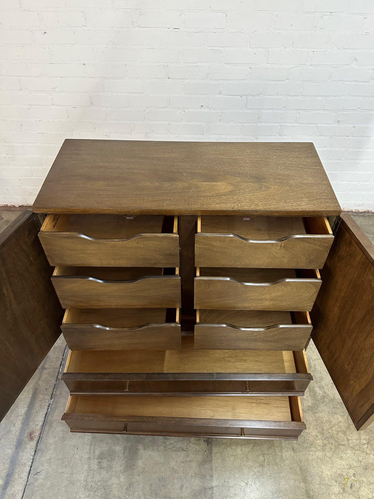 Walnut Highboy Dresser by United Furniture For Sale
