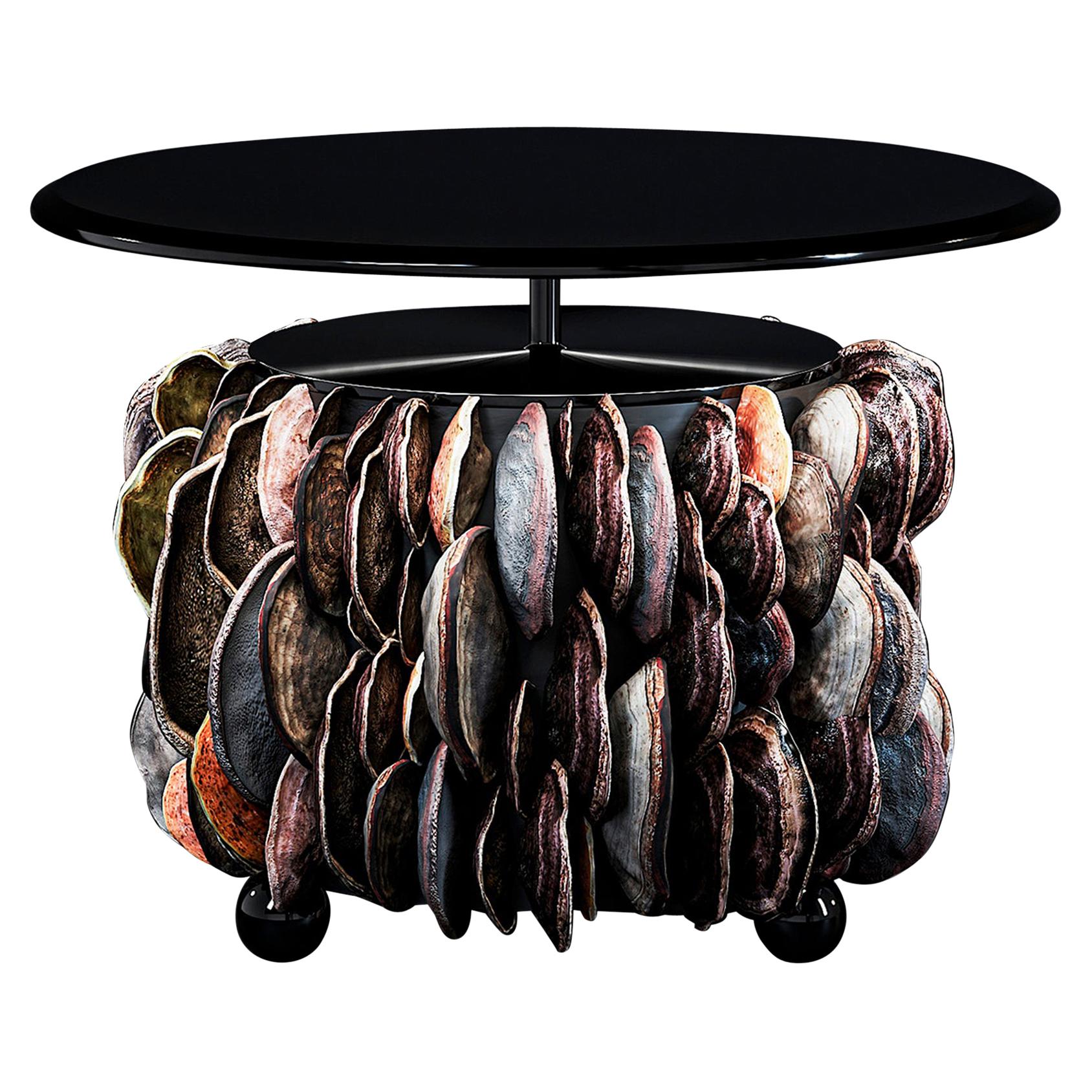 Highend Center Table Mushrooms Collection with Black Tabletop and Illumination For Sale