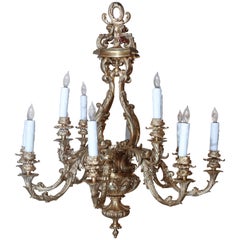 Highest Quality Cast Bronze Doré Louis XV Style Chandelier