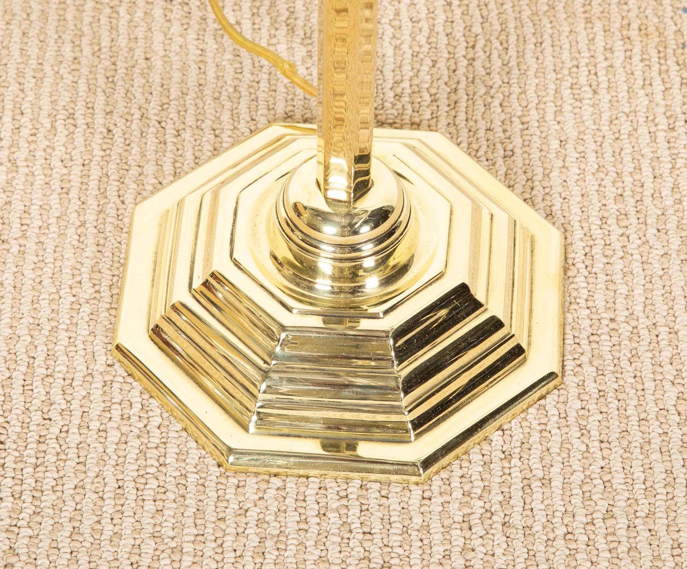 Highest Quality Solid Brass French Floor Lamp In Good Condition In Stamford, CT