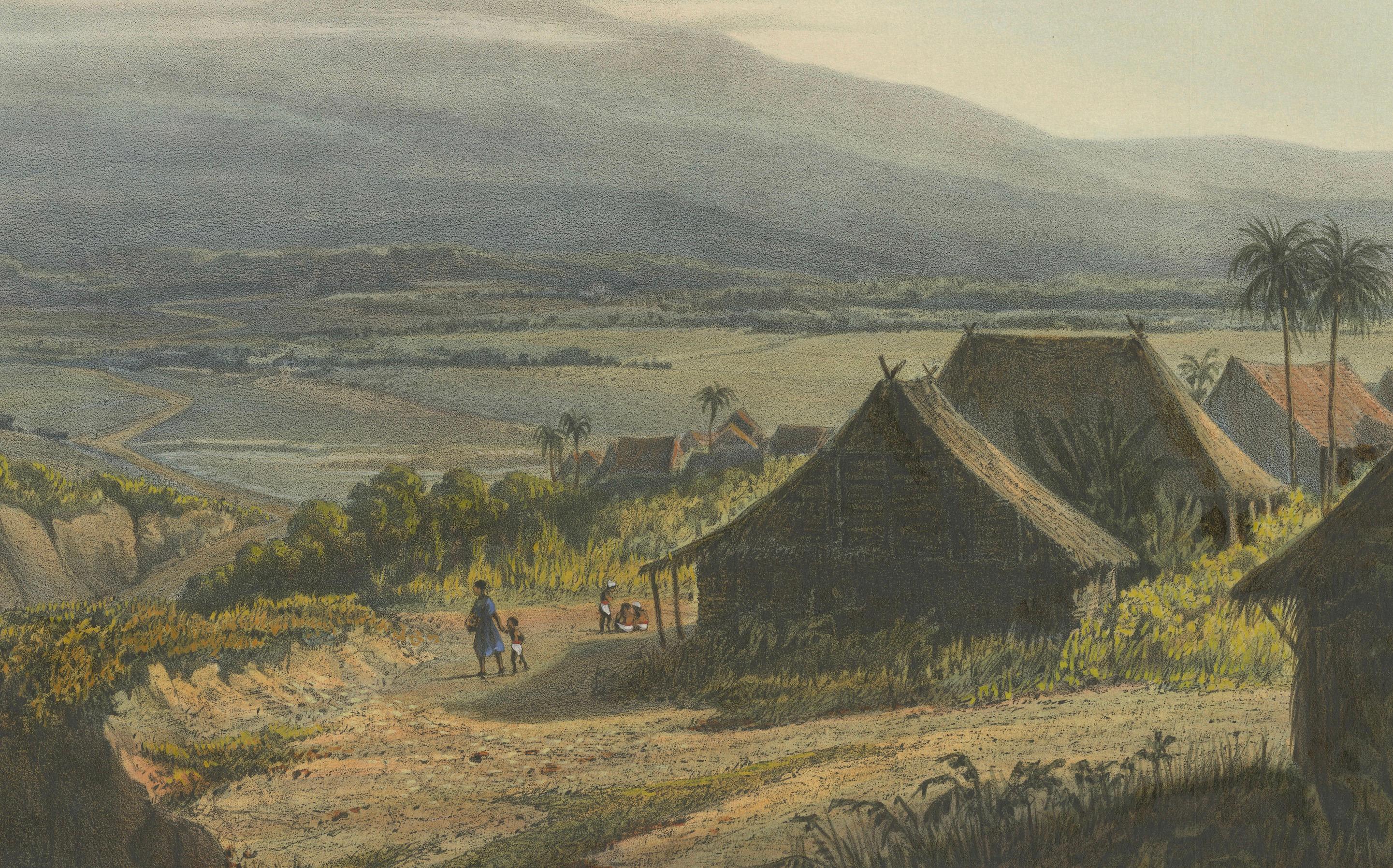Highland Landscape in the Bantam Residency – Java Lithograph, Published 1872 For Sale 1