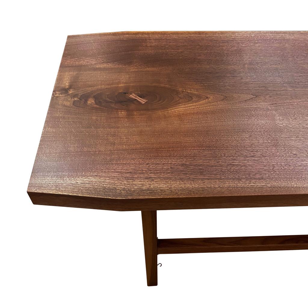 American Highland Mid-Century Style Walnut Desk by New York Heartwoods For Sale
