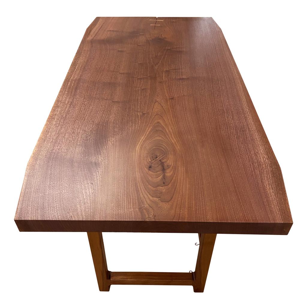 Highland Mid-Century Style Walnut Desk by New York Heartwoods In New Condition For Sale In Accord, NY