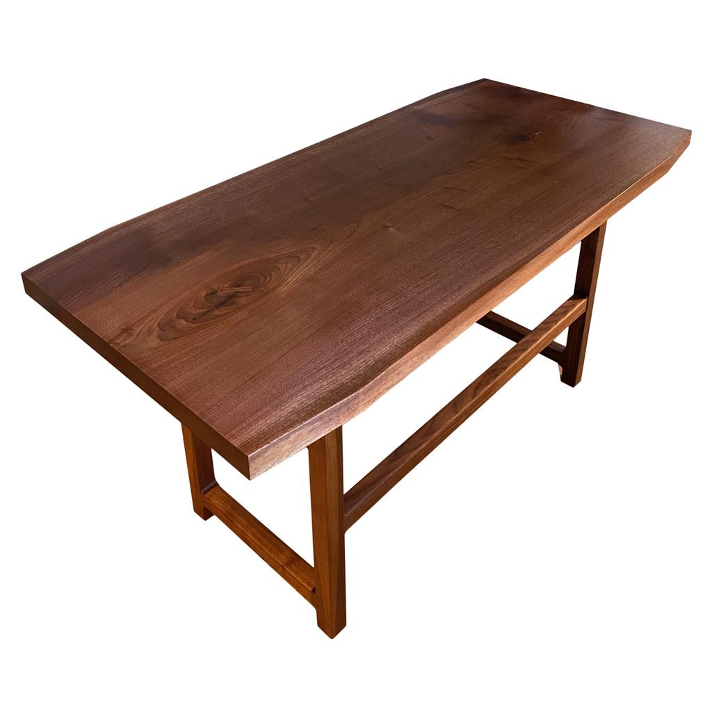 Contemporary Highland Mid-Century Style Walnut Desk by New York Heartwoods For Sale