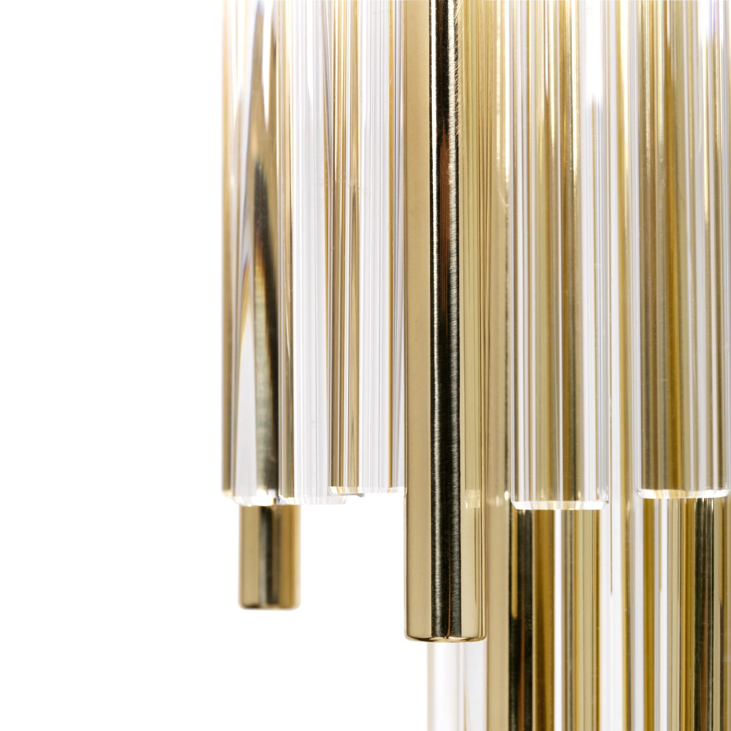 Hand-Crafted Highlight Brass Floor Lamp For Sale