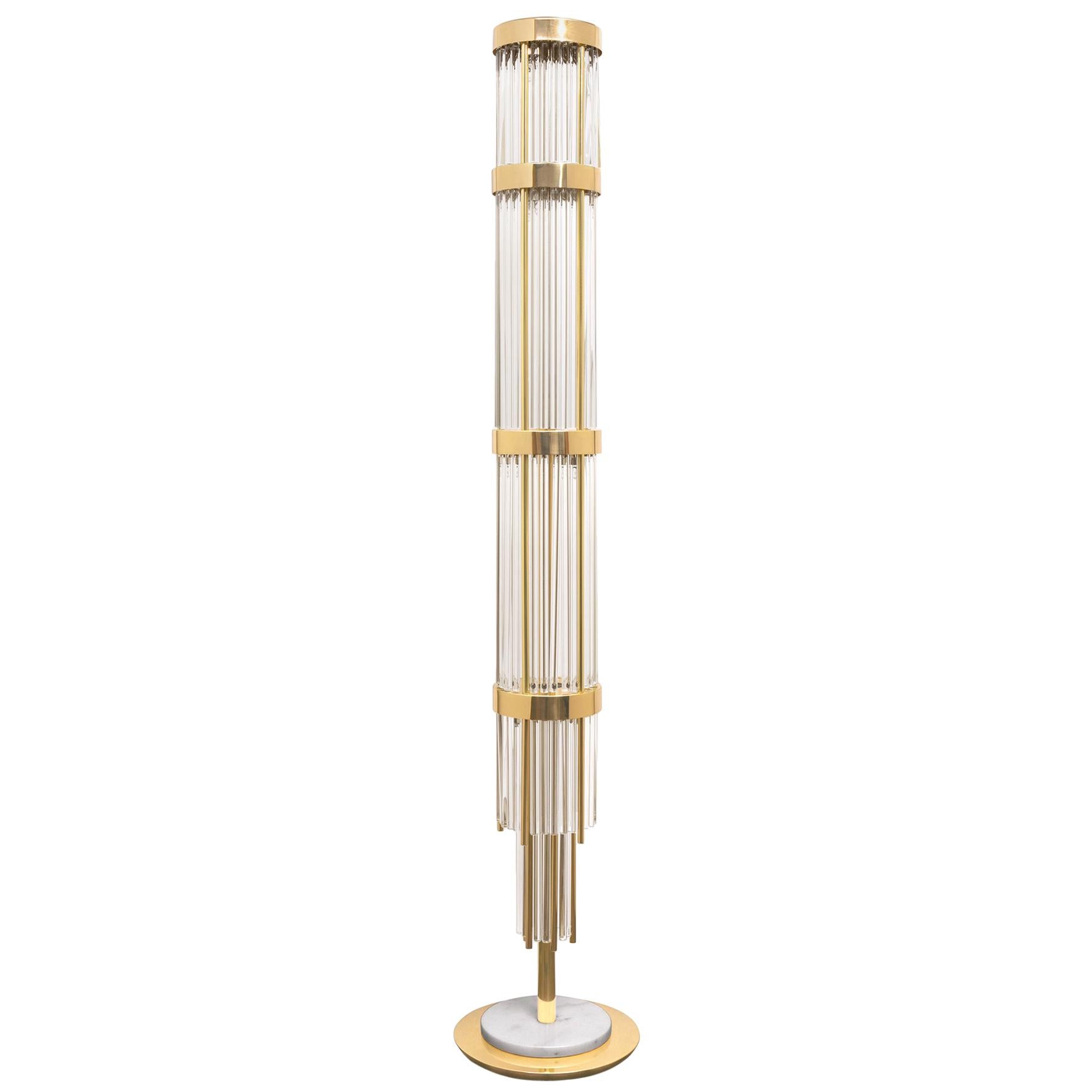 Highlight Brass Floor Lamp For Sale