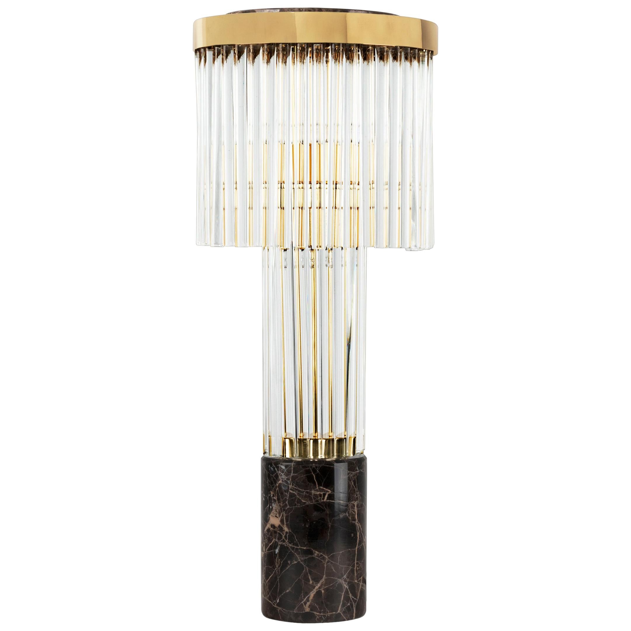 Highlight Brass High Table Lamp For Sale