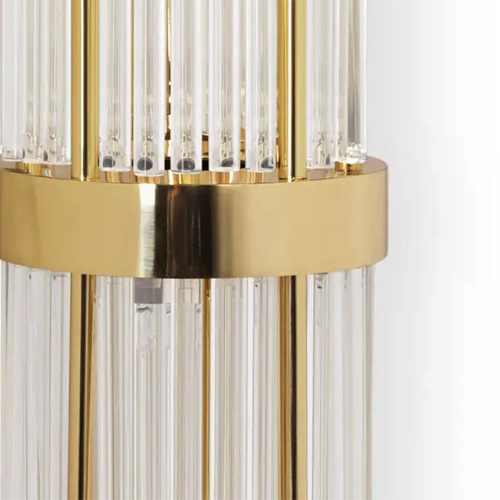Contemporary Highlight Brass Wall Lamp For Sale