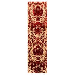 Hochkünstlerisch und seltenes antikes europäisches Seiden- und Samt-Textil-Textil 2'2" x 7'11"
