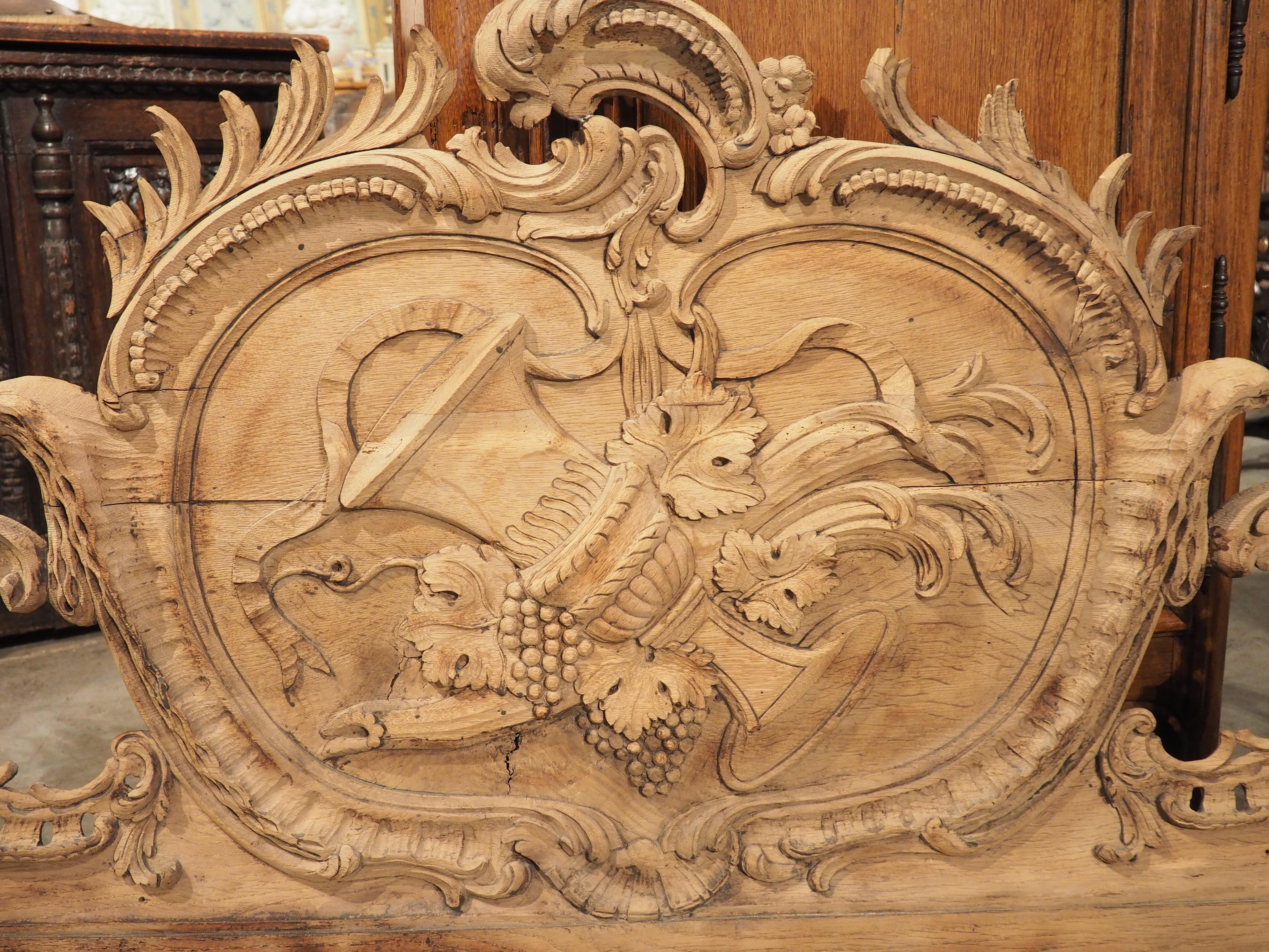 18th Century and Earlier Highly Carved 18th Century Rocaille Overdoor from France For Sale