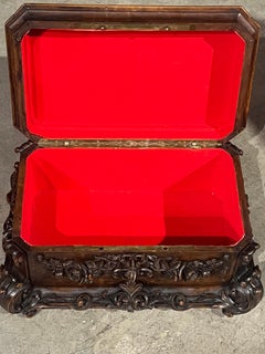 Highly Carved Antique French Coffret, Circa 1875