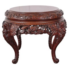 Antique Highly Carved Asian Centre Table