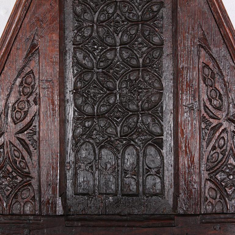 18th Century and Earlier Highly Carved Gothic Bishop’s Chair