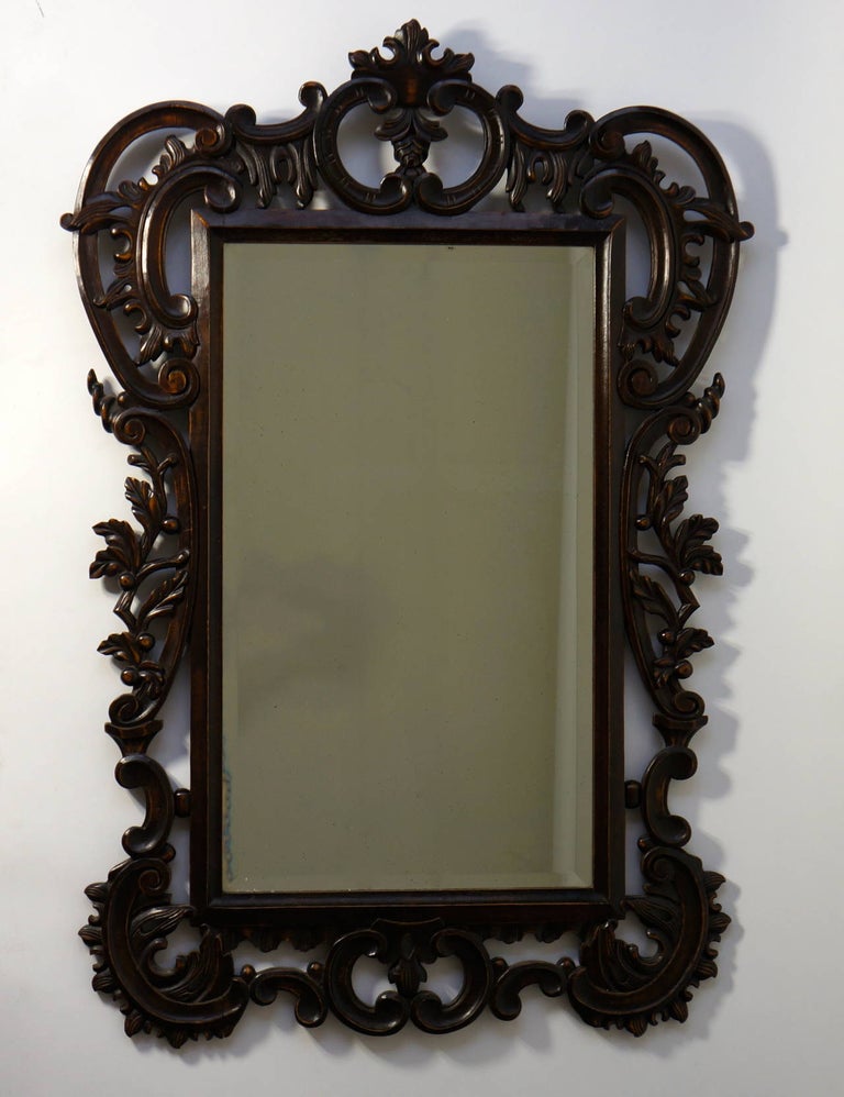 Highly Carved Vintage Wooden Mirror For Sale at 1stDibs vintage wood