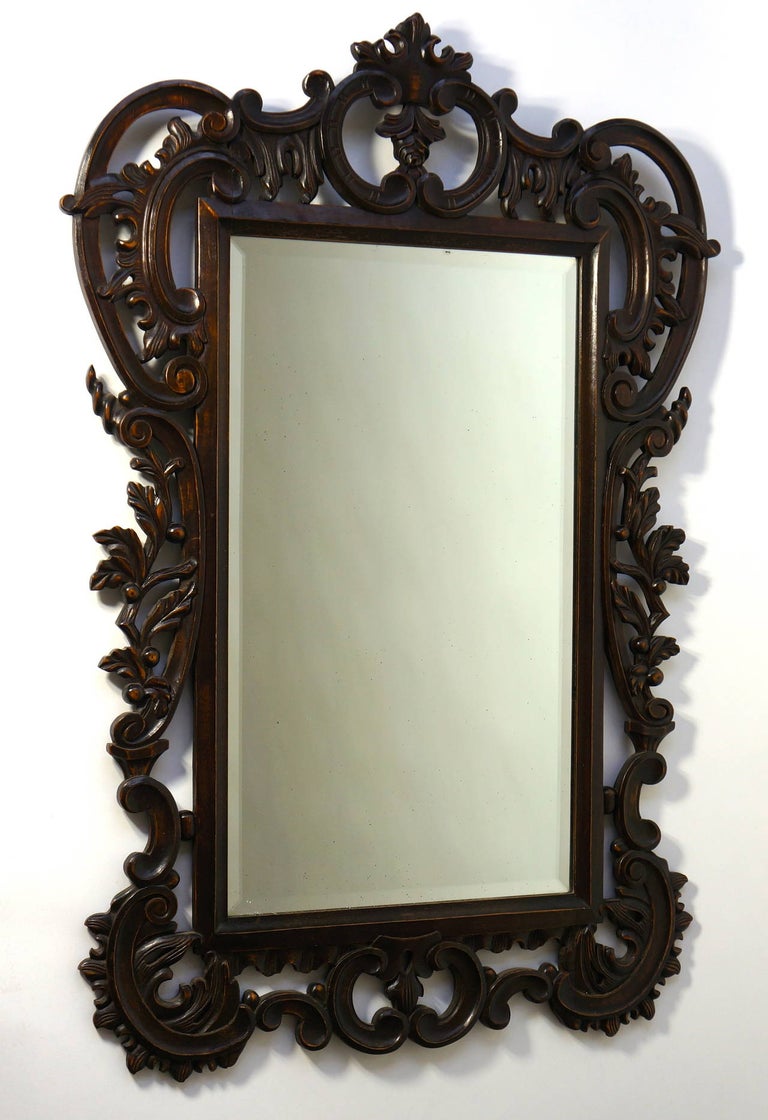 Antique wood hot sale mirrors