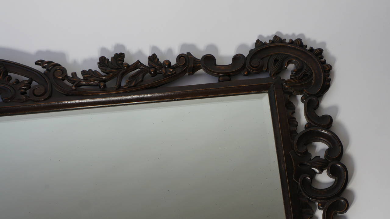 antique wooden mirror