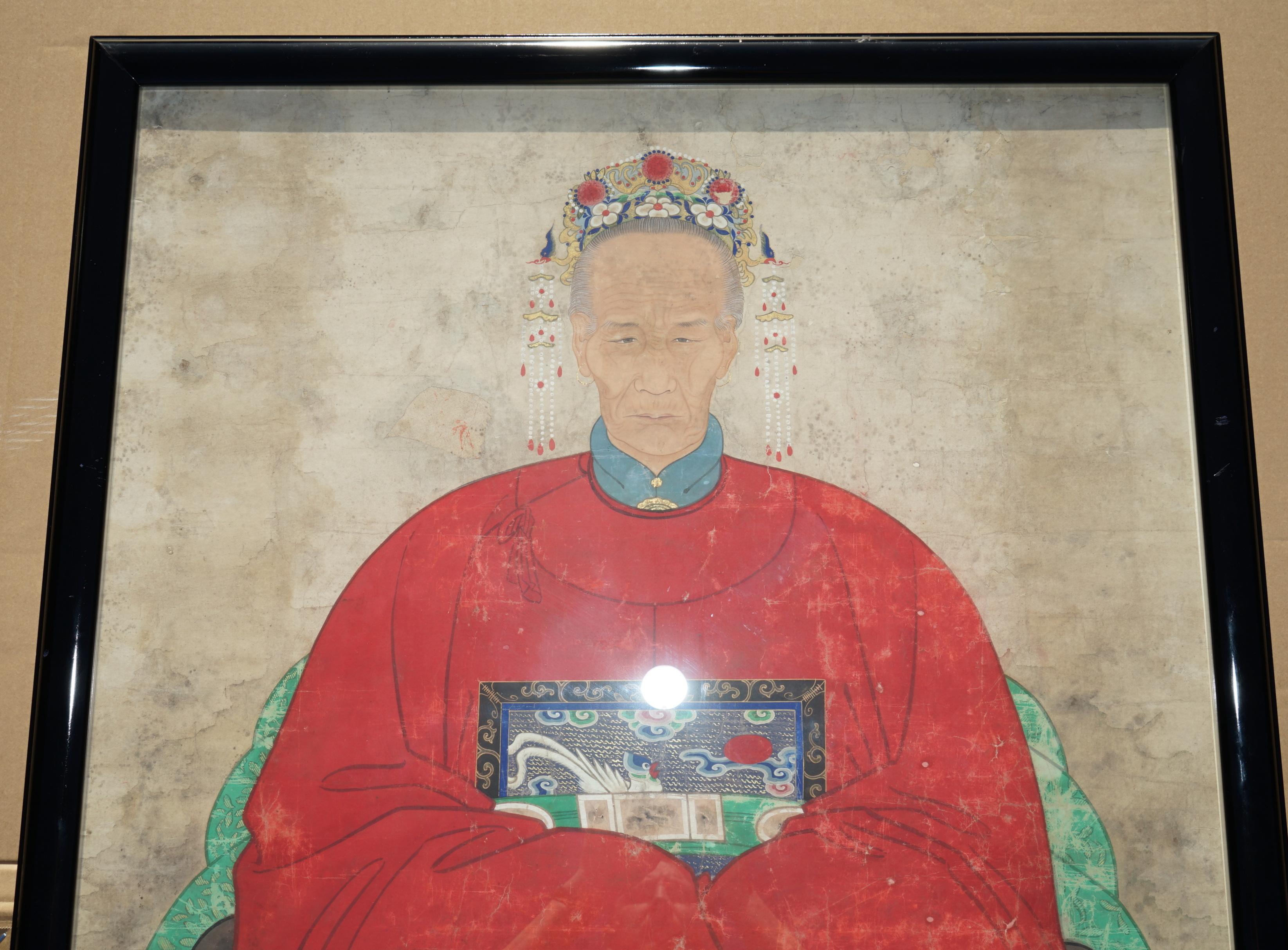 Royal House Antiques

Royal House Antiques is delighted to offer for sale this absolutely exquisite circa 1860-1880 Chinese Ancestral Portrait in a lovely museum glass exhibition frame that is extremely substantial 

Please note the delivery fee