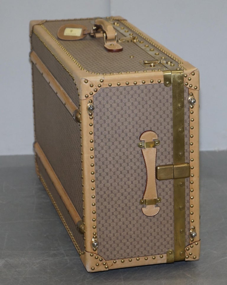 Gucci Supreme Monogram GG Suitcase Trunk Gucci Web GG Suitcase Trunk – Just  Gorgeous Studio