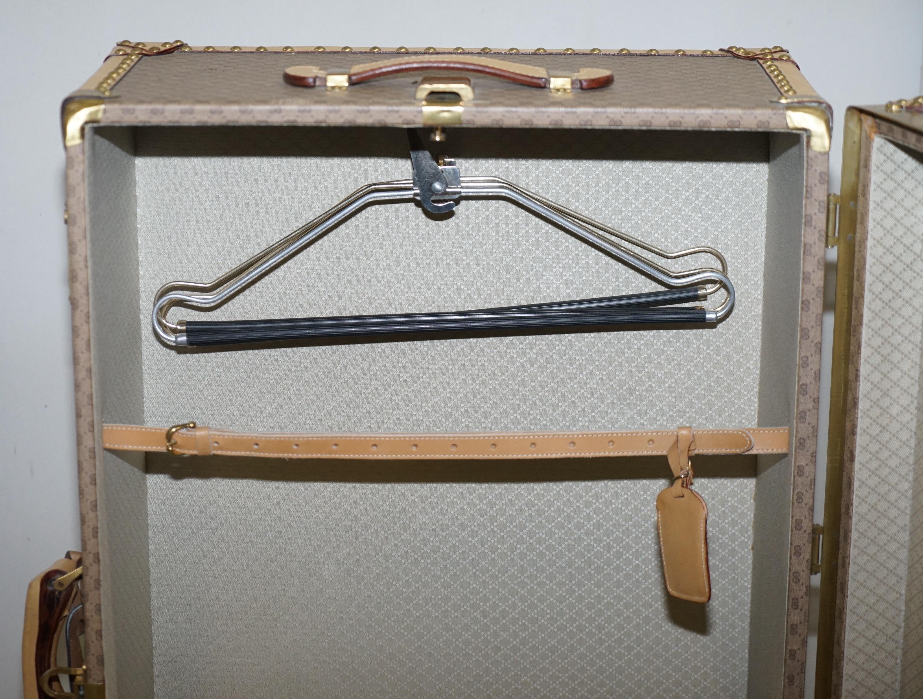 Highly Collectable Gucci Gg Supreme Monogram Steamer Trunk Wardrobe Suitcase 7