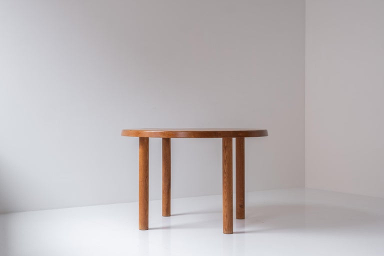 Mid-Century Modern Highly Collectible Early ‘T02’ Dining Table by Pierre Chapo, France 1965 For Sale