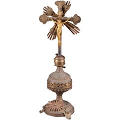Highly Decorated Devotional Collectable Representing a Metal Crucifix