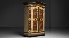 Highly Decorated Pine Cupboard, Netherlands, 1880