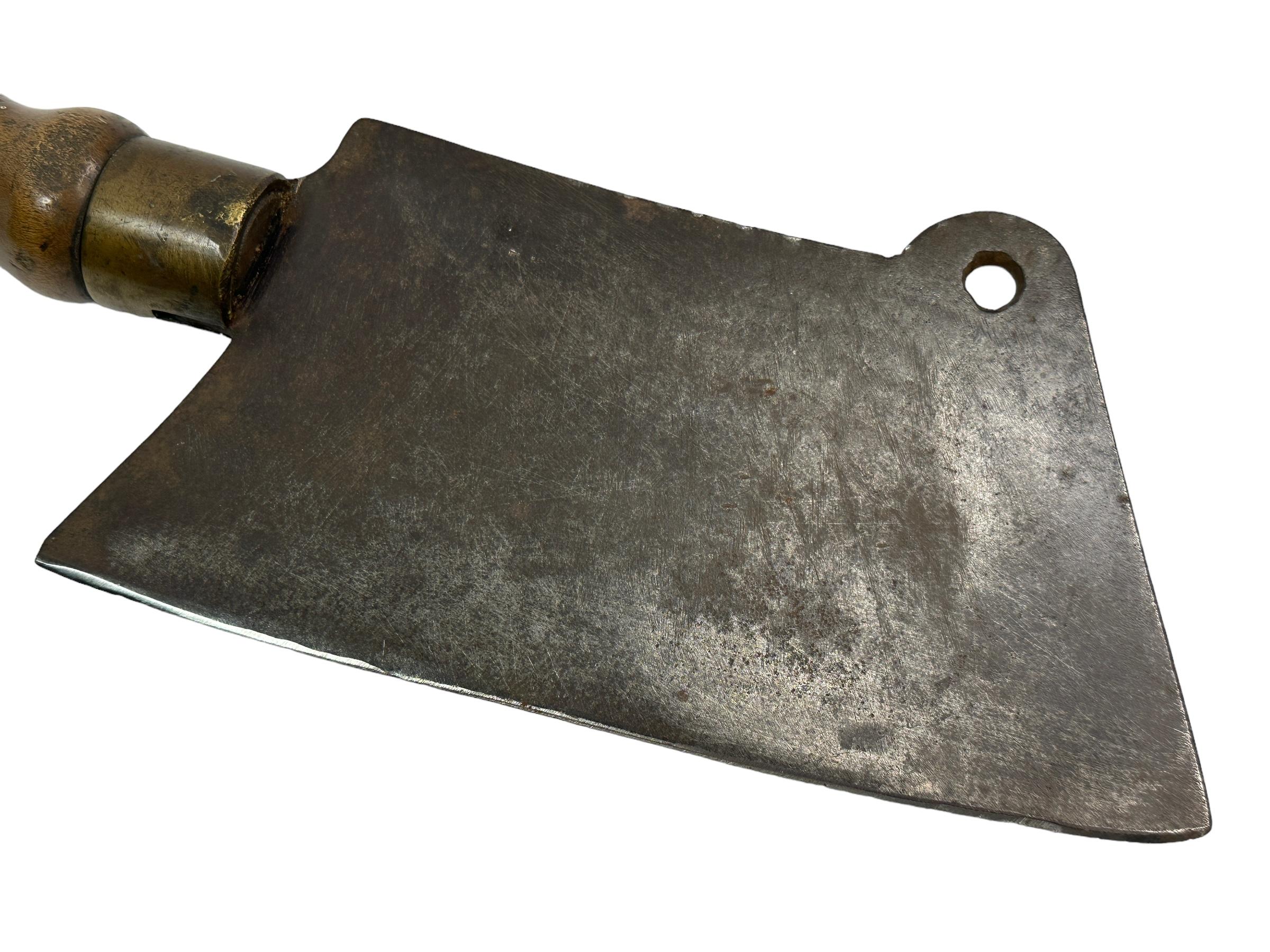 Iron Highly Decorative 19th Century European German Cleaver, Kitchen Butcher Utensil For Sale
