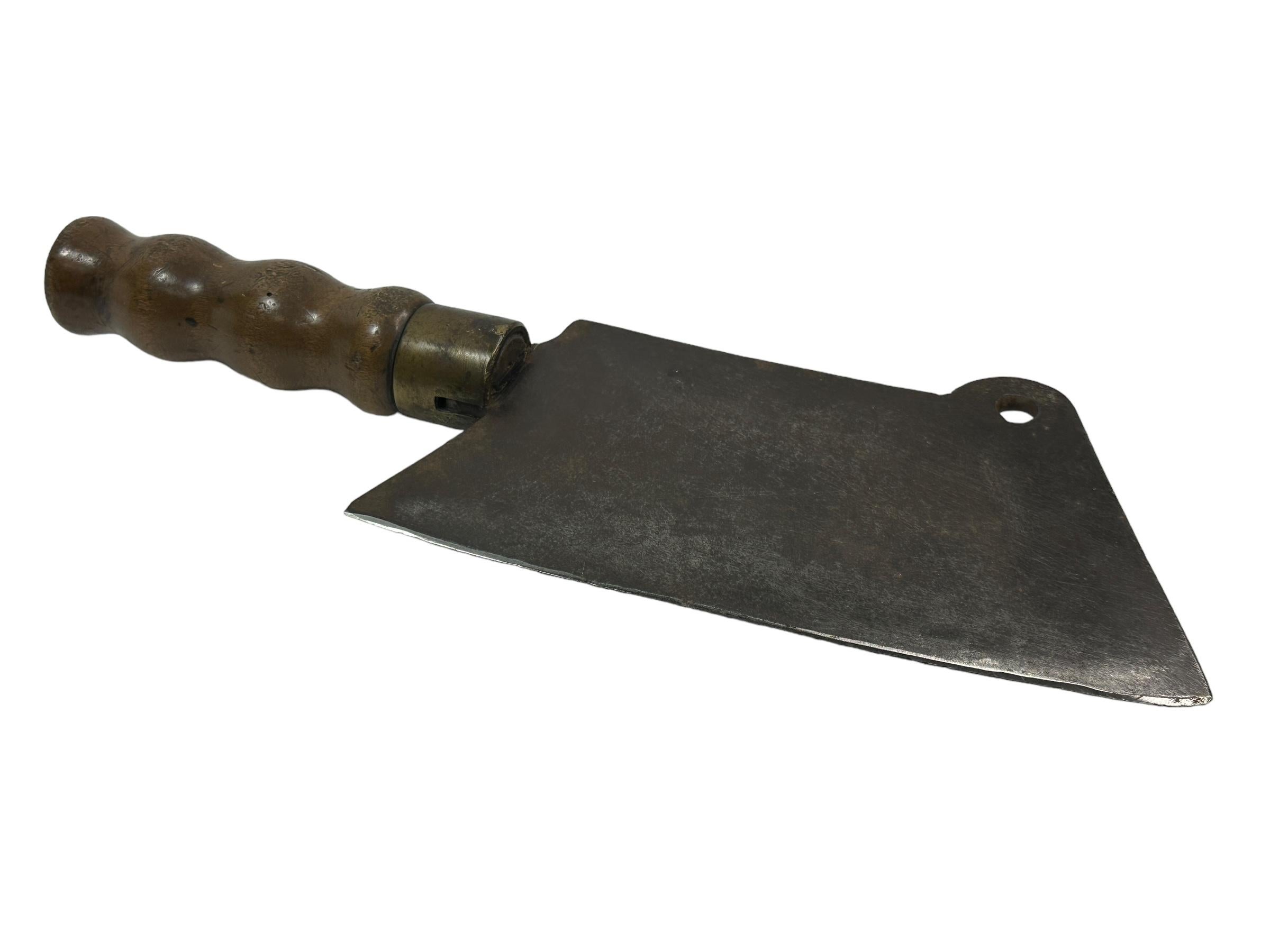 Highly Decorative 19th Century European German Cleaver, Kitchen Butcher Utensil For Sale 1