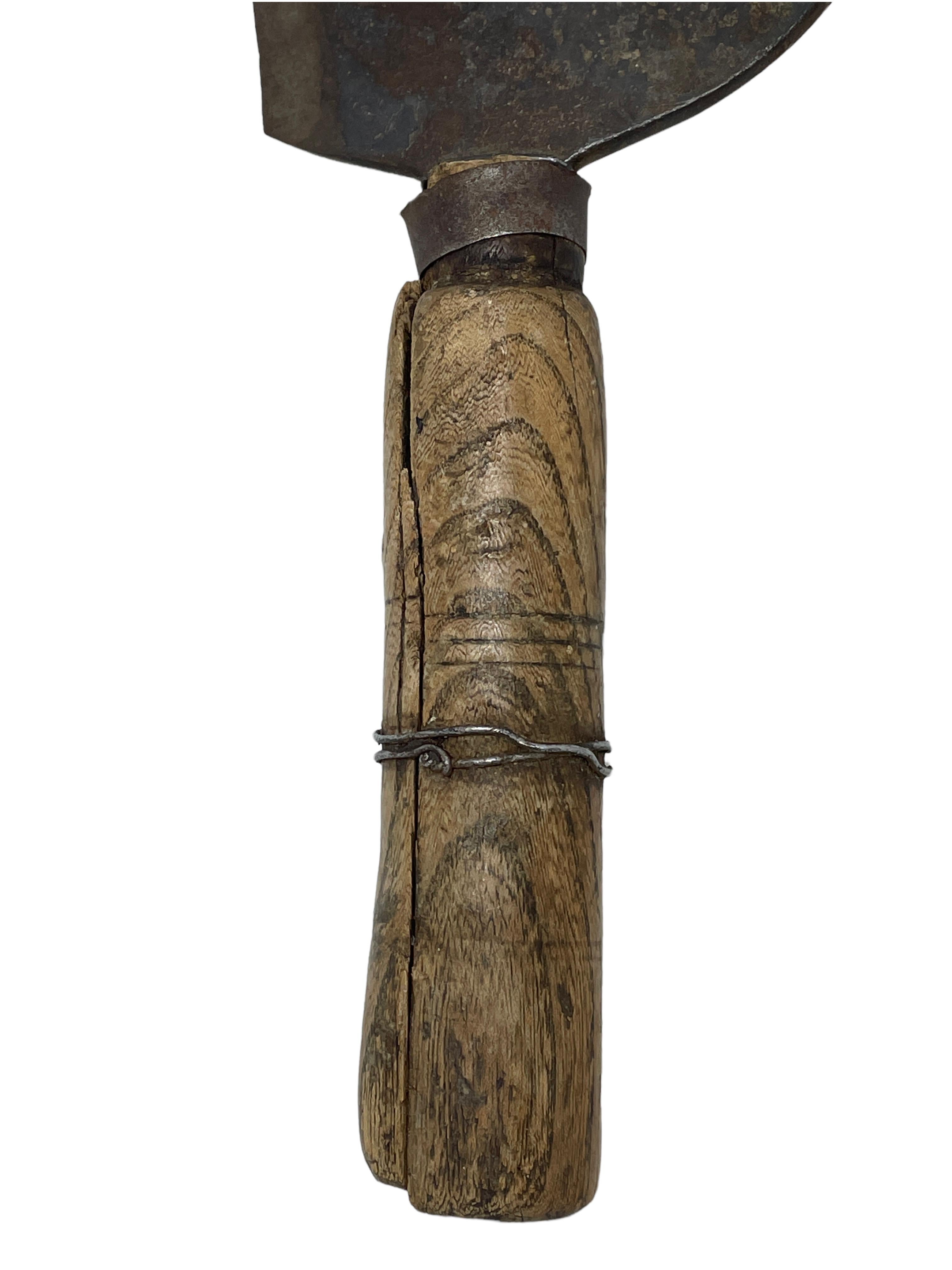 Wood Highly Decorative 19th Century European Italian Cleaver, Kitchen Utensil For Sale