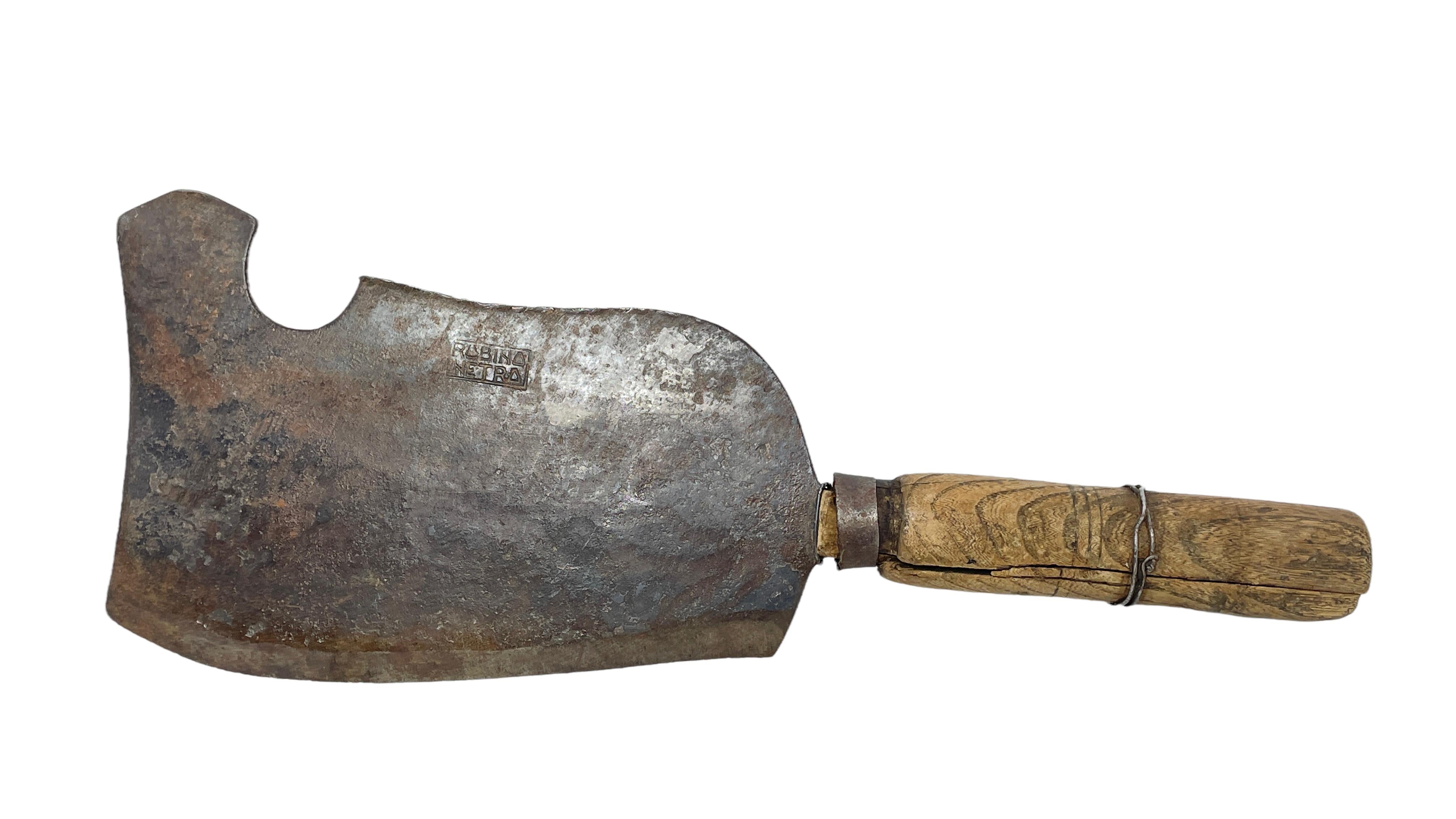 Highly Decorative 19th Century European Italian Cleaver, Kitchen Utensil For Sale 2