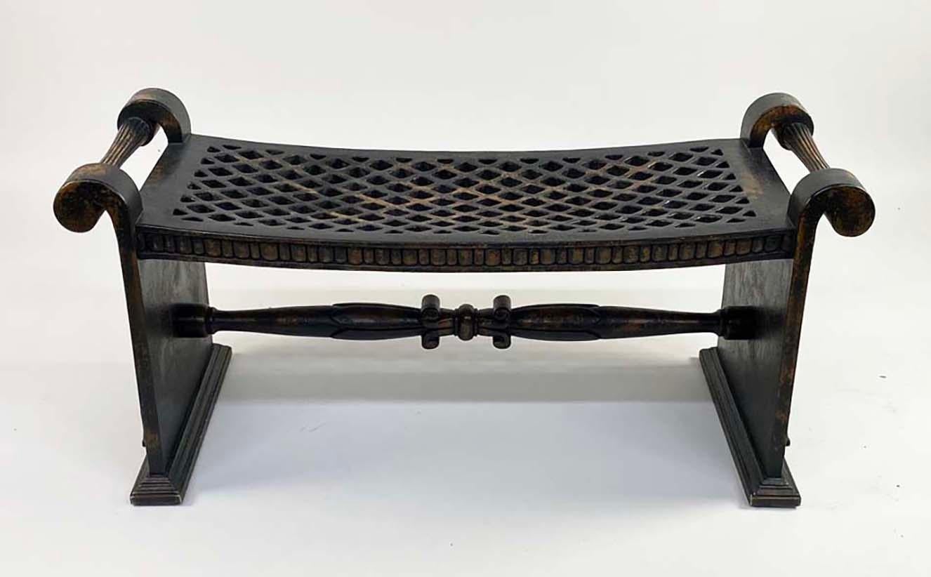 Panchina in legno dipinto di nero altamente decorativa #2 -- Folke Bensow Design in vendita 3