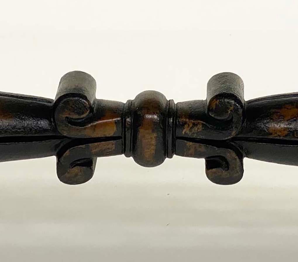 Svedese Panchina in legno dipinto di nero altamente decorativa #2 -- Folke Bensow Design in vendita