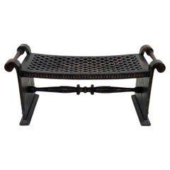 Hochdekorative schwarz lackierte Holzbank #2 -- Folke Bensow Design