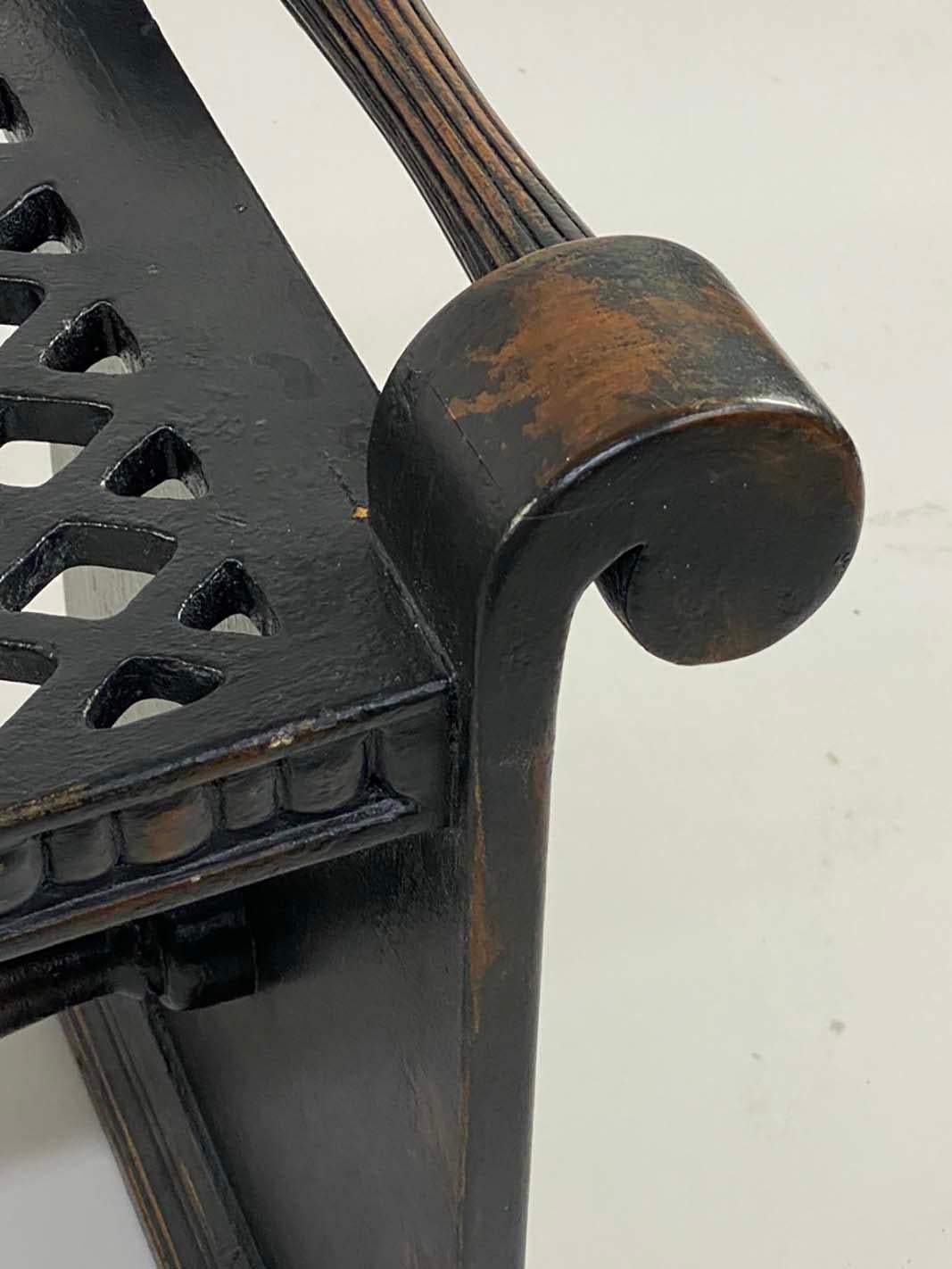 Banc très décoratif en bois peint en noir #1 -- Folke Bensow Design en vente 1