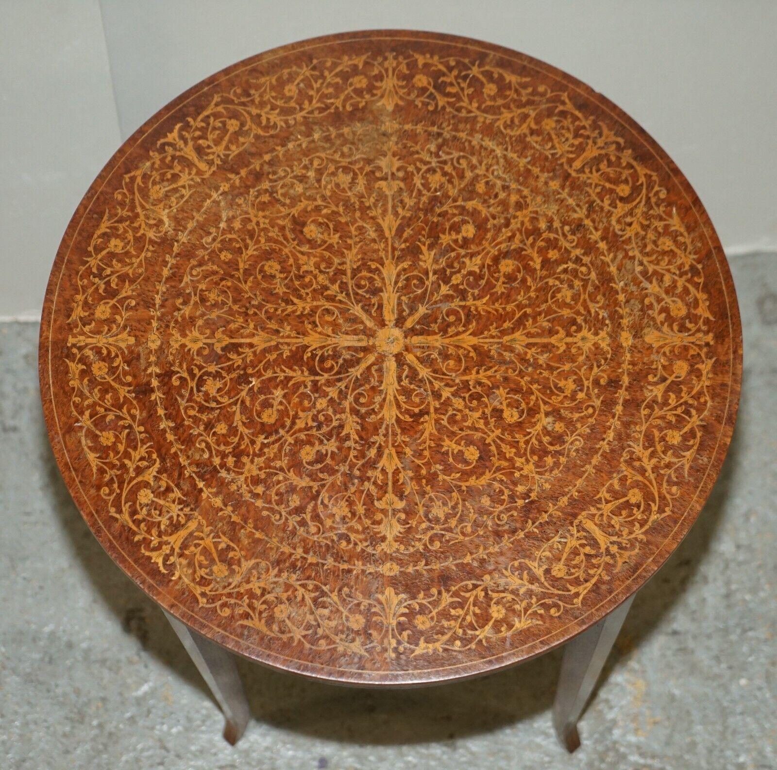 Highly Decorative Filigree Design Anglo Indian Hardwood Side End Table 7