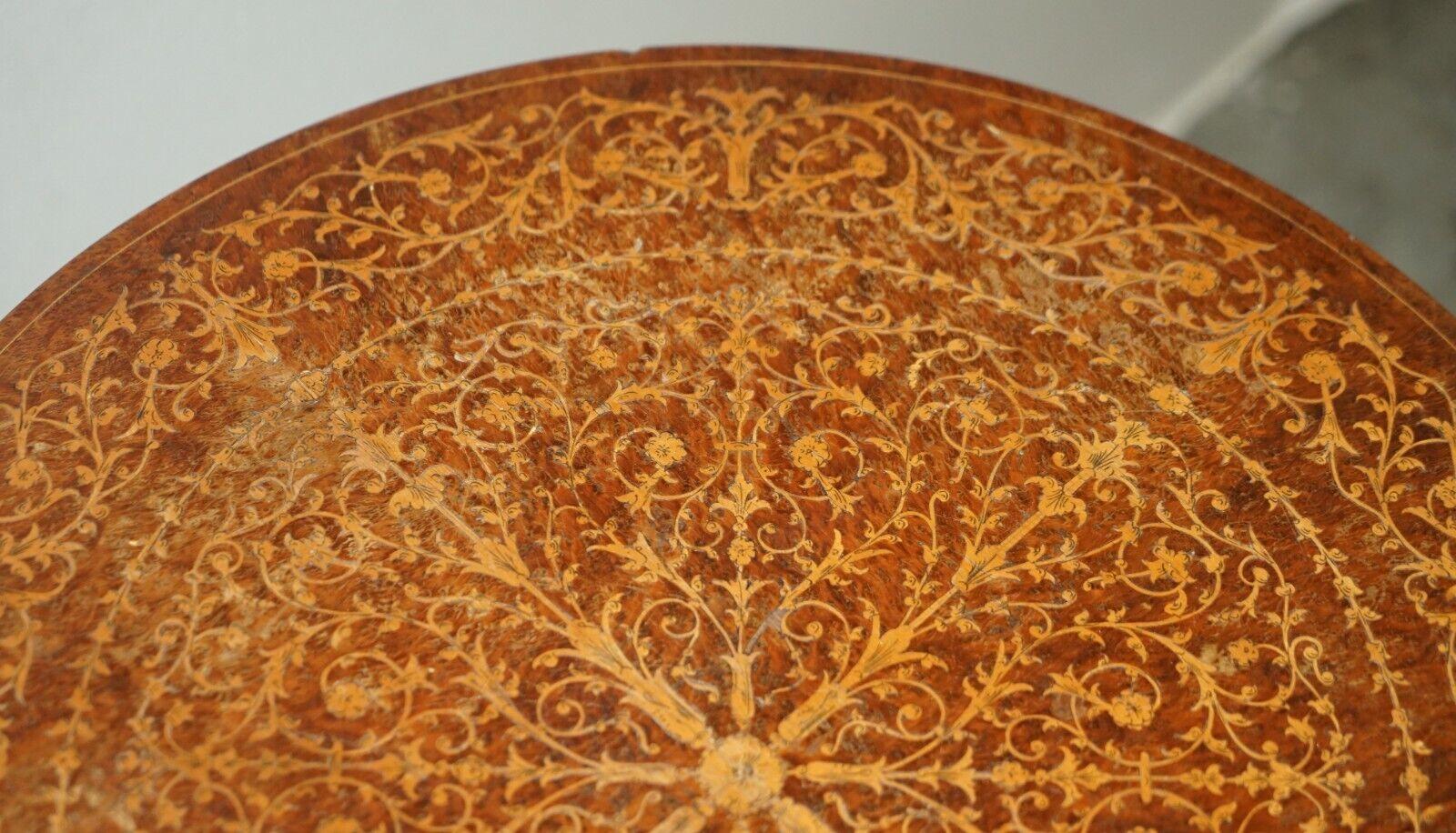 Highly Decorative Filigree Design Anglo Indian Hardwood Side End Table 3