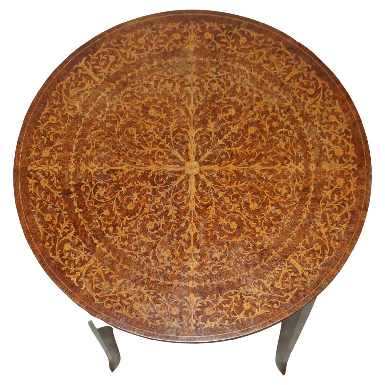 Highly Decorative Filigree Design Anglo Indian Hardwood Side End Table